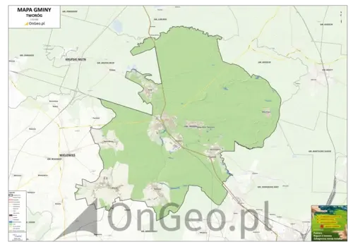 Mapa gminy Tworóg